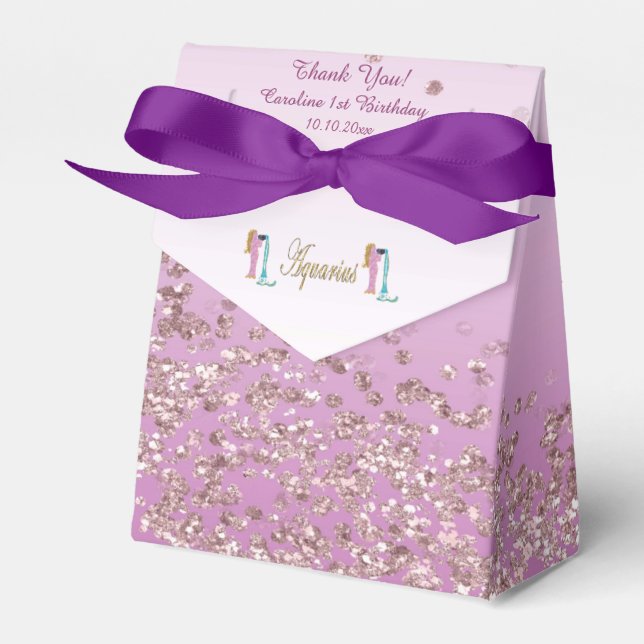 Ballotins Gold Aquarius & Rose Gold Parties scintillant Anni (Verso)