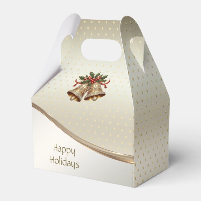 Ballotins Gold Christmas Bells boîte cadeau de vacances (Verso)