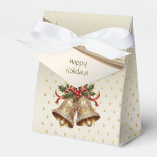 Ballotins Gold Christmas Bells boîte cadeau de vacances
