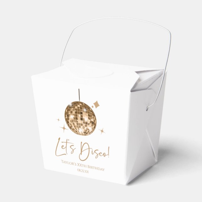 Ballotins Gold Disco Ball Let's Disco Anniversaire (Verso)