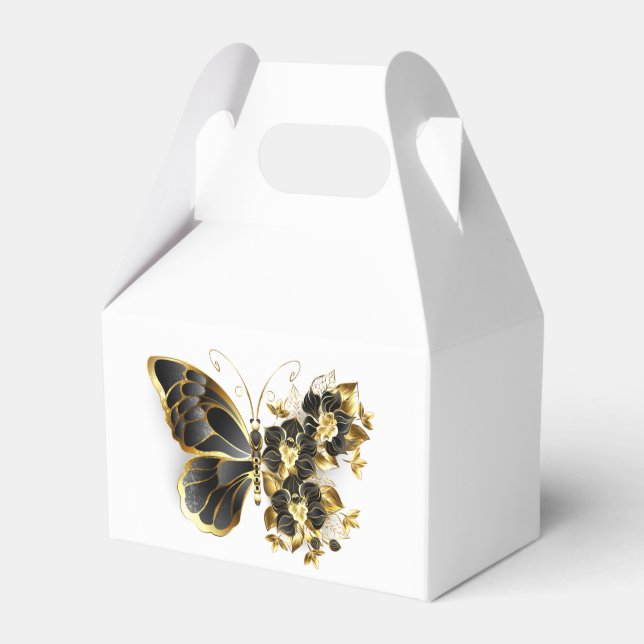 Ballotins Gold flower Butterfly with Black Orchid (Verso)