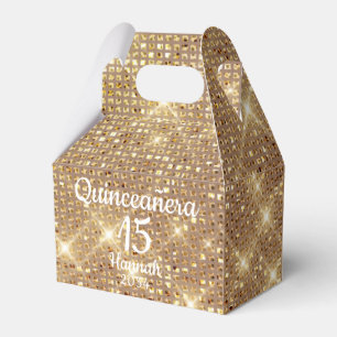 Ballotins Gold Quinceañera fille 15e anniversaire Merci