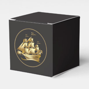 Ballotins Gold Sailboat Nautical