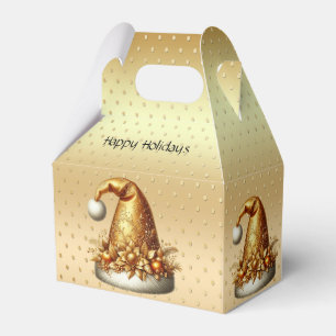 Ballotins Gold Santa Hat Noël boîte cadeau de Noël