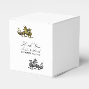 Ballotins Gold Silver Dragon Wedding Favor Boxes