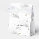 Gold Stars & Grey Clouds Baby shower boîte cadeau