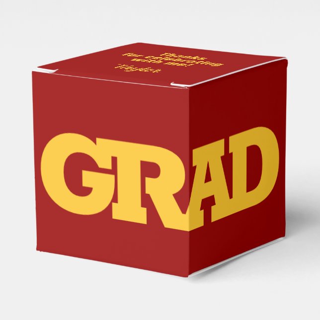Ballotins Gold sur Cardinal Red Bold Graduation Party (Verso)