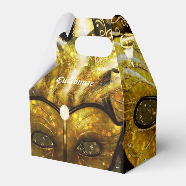 Ballotins Golden Mardi Gras Masques Ballotin Gable (Verso)