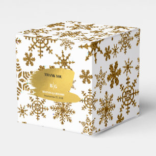 Ballotins Golden Snowflakes Festive Mariage de Noël