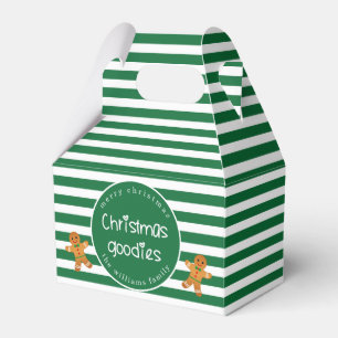 Ballotins Goodies de Noël - Personnalisé Vert strié