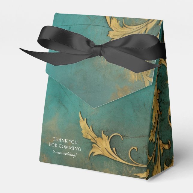 Ballotins Goth Floral Turquoise Et Or (Verso)