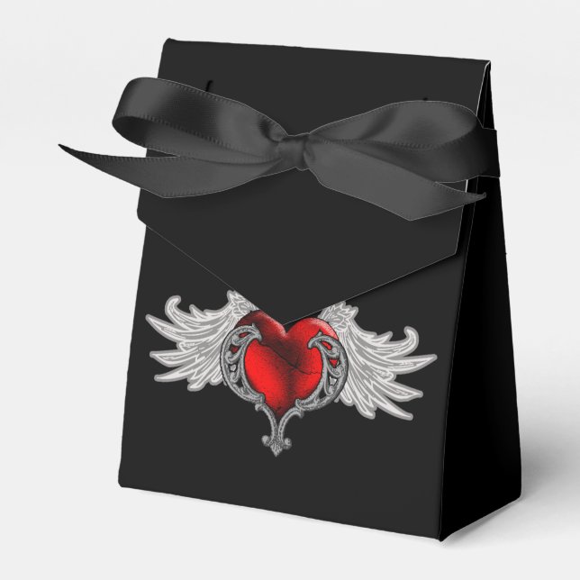 Ballotins Goth Heart avec Angel Wings boîte cadeau (Verso)
