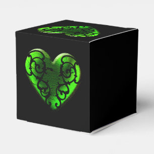 Ballotins Goth St. Patrick's Day Green Heart Box