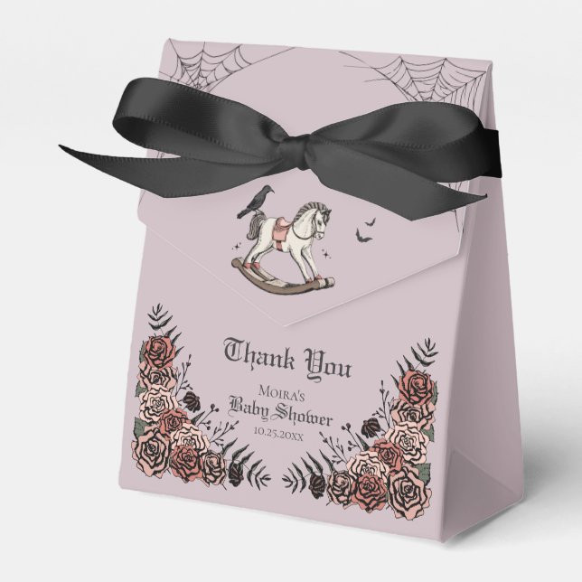 Ballotins Gothique Cheval Rocheux Baby shower d'Halloween vi (Verso)