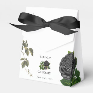 Ballotins Gothique Halloween Rose noir Mariage blanc