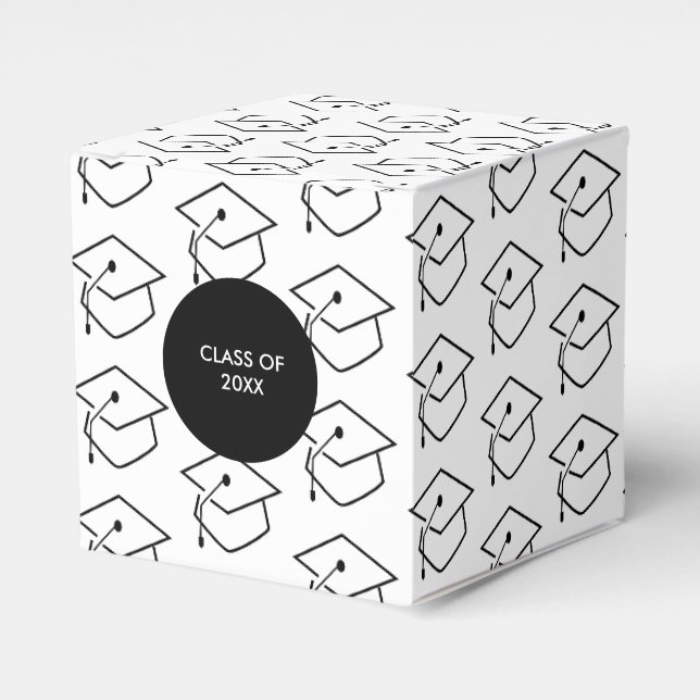Ballotins Graduation moderne 2020 Motif noir et blanc (Verso)