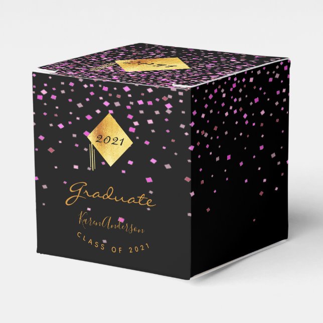 Ballotins Graduation party 2021 diplômé noir violet (Verso)