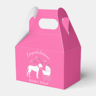 Ballotins Grande Dane Chien Baby shower Chien Chiot Rose Gir