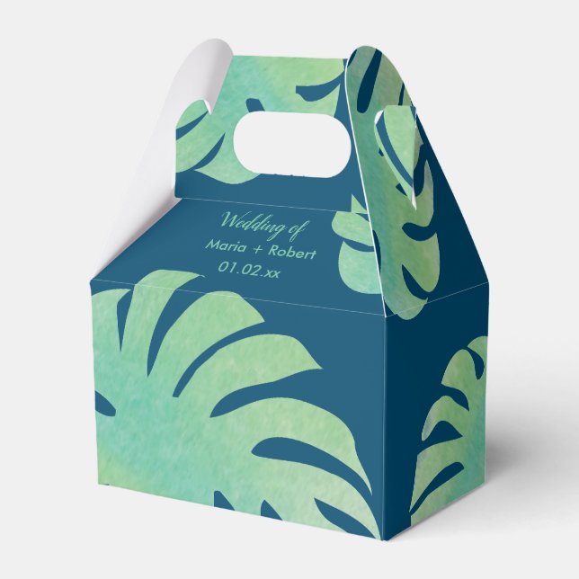 Ballotins Grande Monstera Feuille Verdure Mariage Botanique  (Verso)