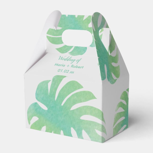Ballotins Grandes feuilles de Monstera, verdure, botanique,  (Verso)