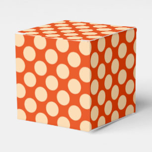 Ballotins Grands rétros points - orange et mandarine pâles