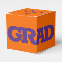 Gras GRAD Purple et Orange Graduation Party