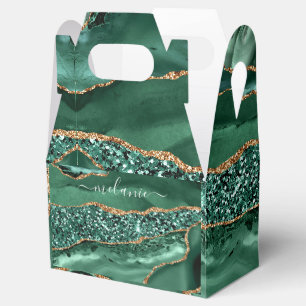 Ballotins Green Gold Parties scintillant Emerald Custom Name
