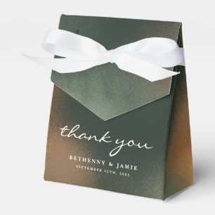 Ballotins Green Ombre Boho Minimaliste Mariage Favor Box