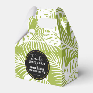 Ballotins Green Palm Leaves Rainforest Pattern