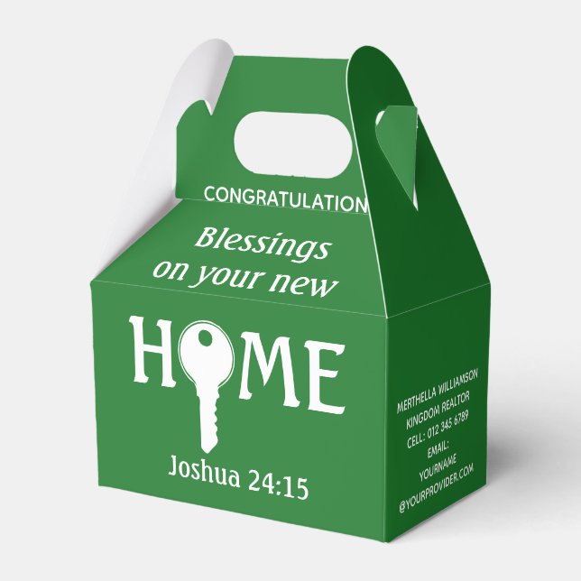 Ballotins Green Realtor to Client NOUVELLE MAISON Cadeau de  (Arrière)