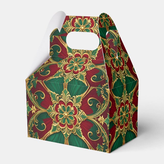 Ballotins Green Red Christmas Holiday Box (Verso)