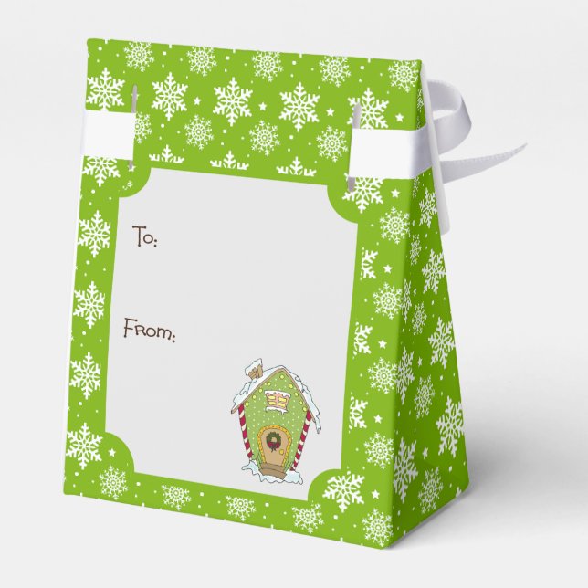 Ballotins Green Snowflake Ballotin cadeau de Noël (Arrière)