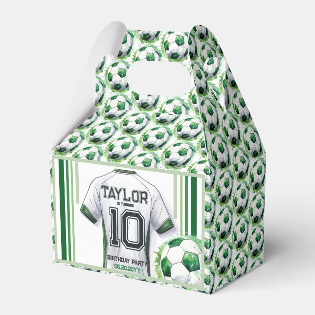 Ballotins Green Soccer Sports Boy Jersey Anniversaire de enf (Verso)