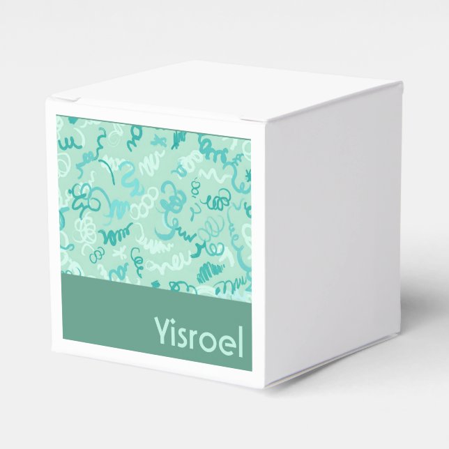 Ballotins Green Squiggles upsherin ballotin (Verso)