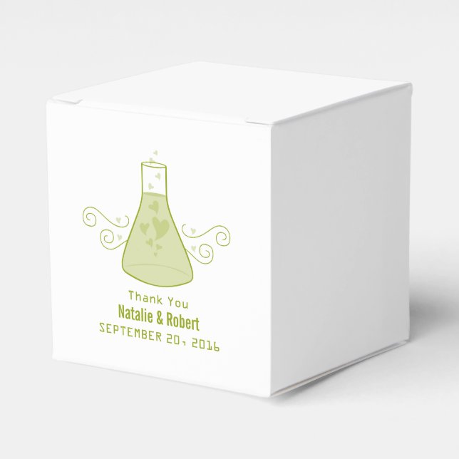 Ballotins Green Sweet Chimie Mariage Faveur Boîtes (Verso)