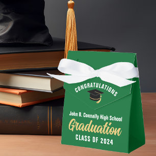 Ballotins Green White Custom School Graduation Party