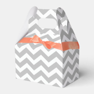Ballotins Grey Zigzag et Coral Bow
