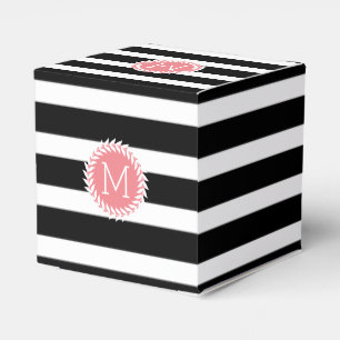 Ballotins Grilles noires et blanches monogrammes et couronne