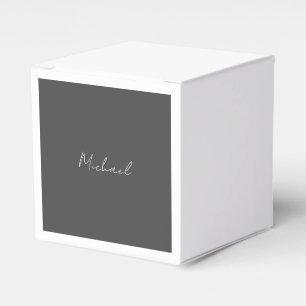 Ballotins Gris blanc manuscrit minimaliste Votre nom
