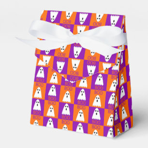 Ballotins Halloween Boo Ghost Purple et Carrés orange