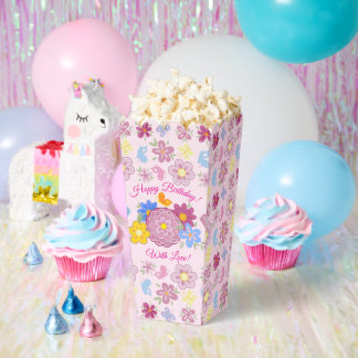 Ballotins Happy Birthday Wild Flowers Garden Birds Pattern