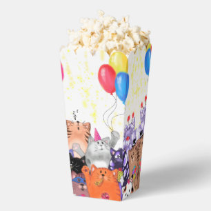 Ballotins Happy Cat Party Popcorn Box