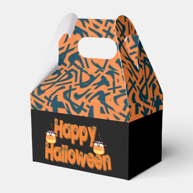 Ballotins Happy Halloween Whimsical Text Gable Ballotin (Verso)
