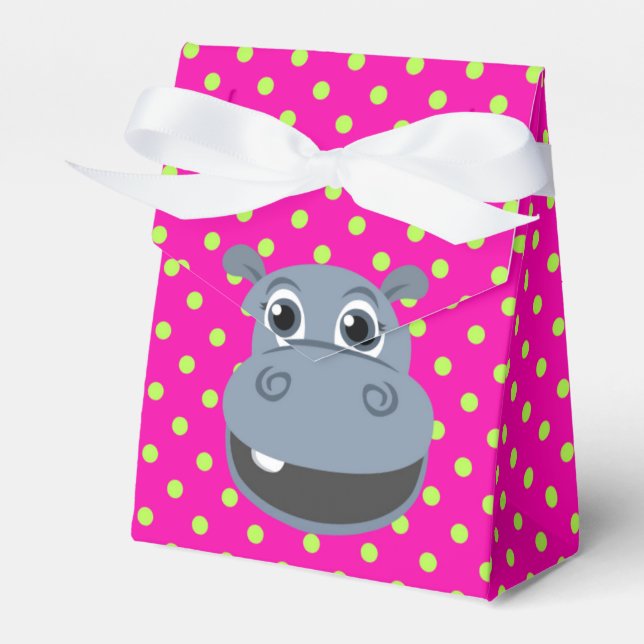 Ballotins Happy Hippo Party Favoriser Box (Verso)