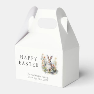 Ballotins Happy Pâques Elegant Aquarelle Bunny Nom personnal