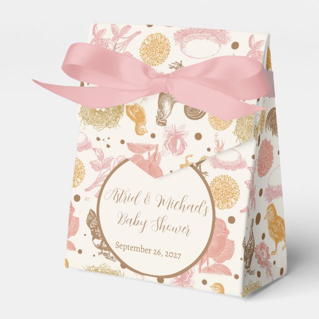 Ballotins Hatching Bientôt" Bébé Baby shower fille (Verso)