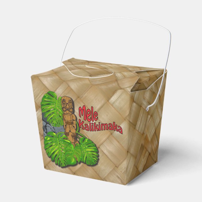 Ballotins Hawaiian Tiki Mele Kalikimaka Christmas Take Out (Verso)