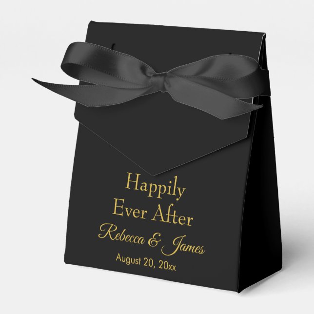 Ballotins Heureux toujours après un Mariage élégant Black &  (Verso)