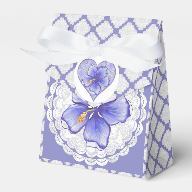 Ballotins Hibiscus & dentelle BLEU (Verso)