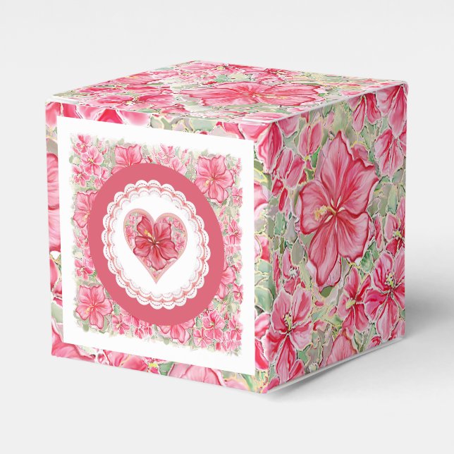 Ballotins Hibiscus & dentelle RED (Verso)